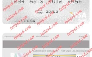 download Ukraine Ukreximbank visa debit card psd template