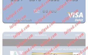 download Vanuatu Alpen Baruch Bank Limited visa debit card psd template
