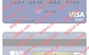 download Vanuatu Asia Merchant Bank Limited visa debit card psd template