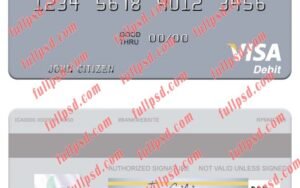 download Zambia Cavmont Bank visa debit card psd template