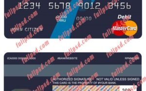 azerbaijan access bank mastercard psd template
