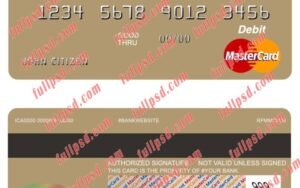albania procredit bank mastercard psd template