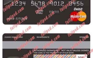 andorra andbank bank mastercard psd template