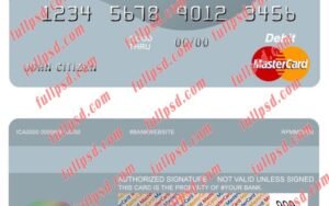 australia aveo bank mastercard psd template
