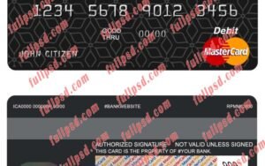 bahrain al baraka bank mastercard psd template
