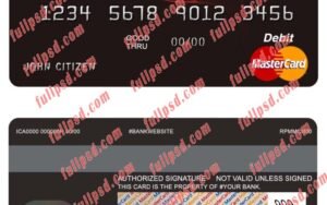 bahrain al salam bank mastercard psd template