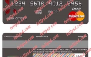 Angola banco BIC bank mastercard psd template