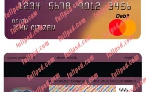 ecuador banco internacional bank mastercard psd template