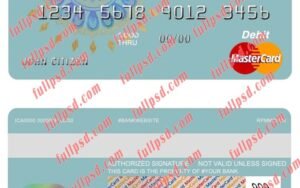 argentina banco patagonia s.a bank mastercard psd template
