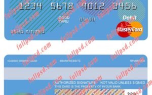 bolivia banco union bank mastercard psd template