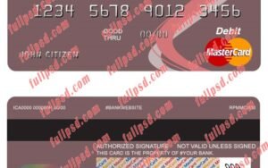 austria bank austria mastercard psd template