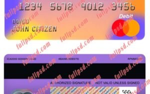 egypt blom bank mastercard psd template