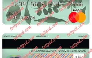 ecuador bolivariano bank mastercard psd template