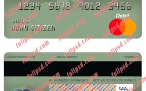 burundi bank of the republic of burundi master debit card psd template