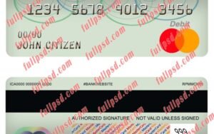 cameroon atlantic bank master debit card psd template