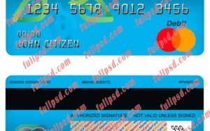 cameroon ecobank bank master debit card psd template