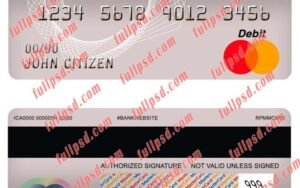 cameroon uba bank master debit card psd template