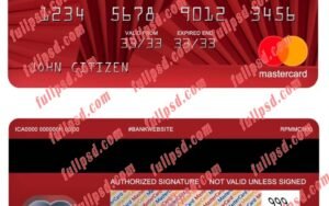 china hong kong bank mastercard psd template
