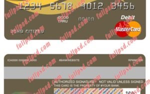 belize commerzbank mastercard psd template