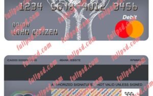 congo ecobank bank master debit card psd template