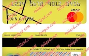 croatia raiffeisen bank master debit card psd template