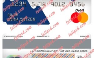 cyprus alpha bank master debit card psd template