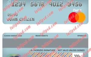 cyprus bank of cyprus bank master debit card psd template