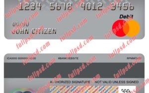 denmark danskebank master debit card psd template