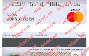 denmark nykredit bank master debit card psd template
