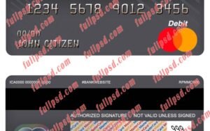 dominica cibc first caribbean international bank master debit card psd template