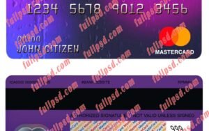 estonia Idbank mastercard psd template