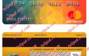 ethiopia abyssinia bank mastercard psd template