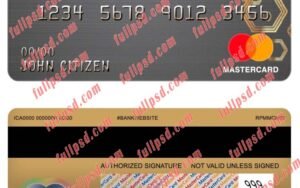 ethiopia commercial bank mastercard psd template