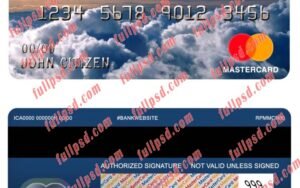 france la banque postale bank mastercard psd template