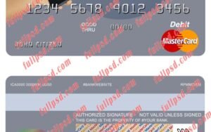 botswana gardobone bank mastercard psd template