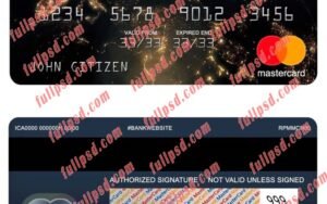 hong kong scotiabank mastercard psd template