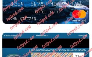 iceland arion mastercard psd template