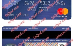 india federal bank mastercard psd template