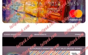 indonesia bank negara indonesia bni mastercard psd template