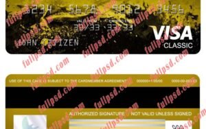 download romania raiffeisen bank visa classic card psd template